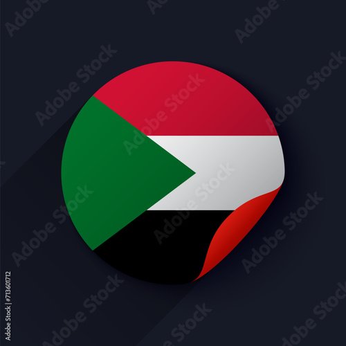 Sudan Flag Sticker Vector Illustration Free Download Sudan Flag Sticker Vector Illustration - GFXLoad