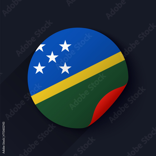 Free Download Solomon Islands Flag Sticker Vector Illustration - GFXLoad