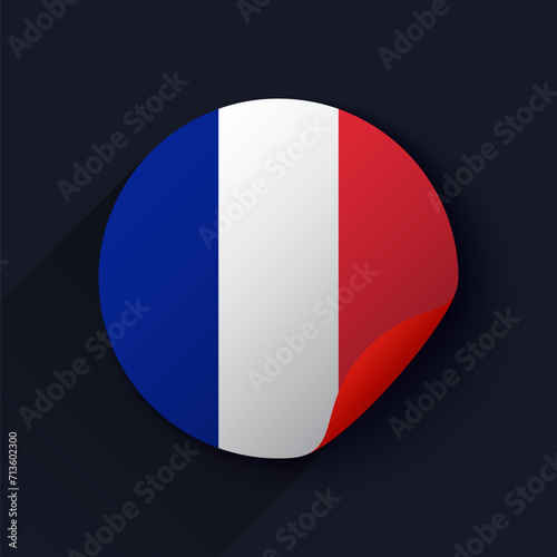 Free Download France Flag Sticker Vector Illustration - GFXLoad