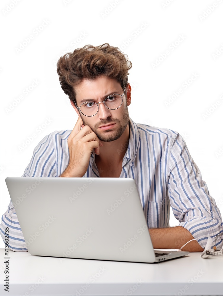 Focused Male Programmer Coding, AI Generated Focused Male Programmer Coding, AI Generated