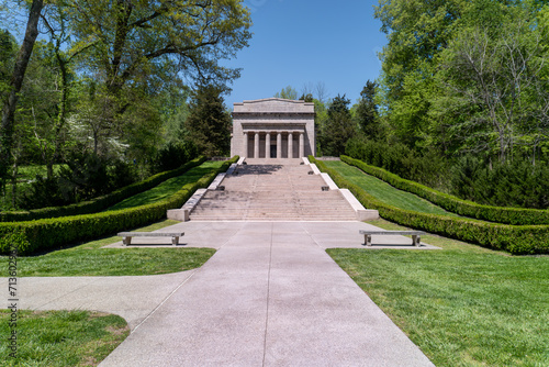 Hodgenville, Kentucky: Abraham Lincoln Birthplace National Historical Park. Memorial building built on the centennial of Lincoln's birth at the site of Lincoln family Sinking Spring Farm.