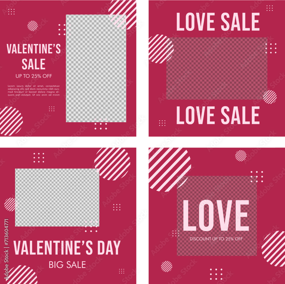 valentine social media template promotion