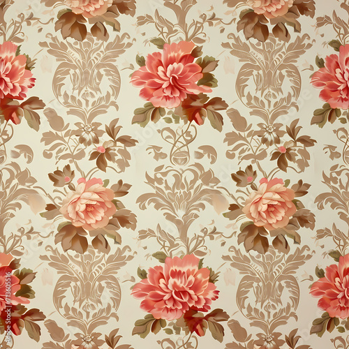 seamless floral pattern, vintage wallpaper