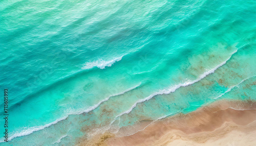 Turquoise waters and beach. Generative AI