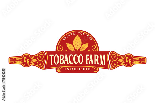 High quality tobacco, cigar and cigarette product labels, luxury classic design style.