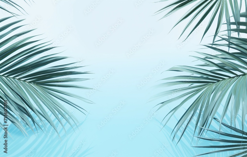 palm tree leaves, wallpaper, background
