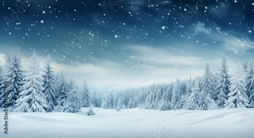winter landscape with snow, wallpaper, background