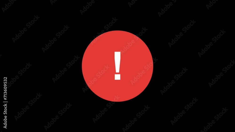 Exclamation mark Animation with transparent Background Exclamation mark Animation with transparent Background