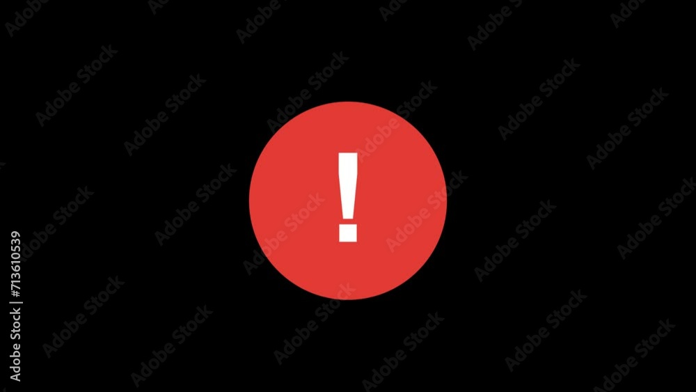 Red Important symbol Animation with transparent Background Red Important symbol Animation with transparent Background