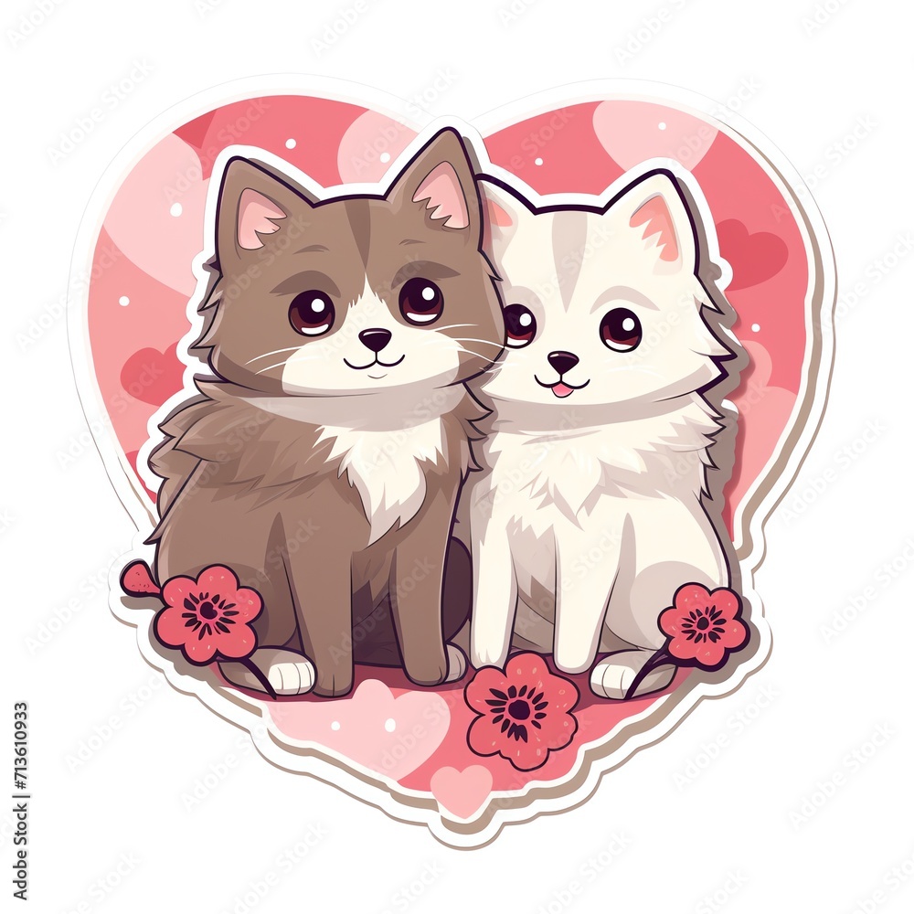 adorable dog illustration for valentine's day adorable dog illustration for valentine's day