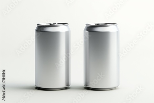cans isolated on white