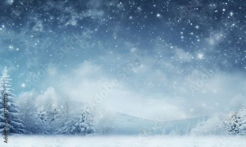 blue christmas background with snowflakes © Lemar