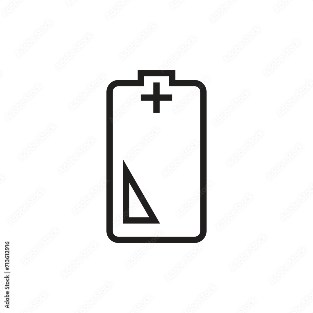 battery vector icon line template battery vector icon line template