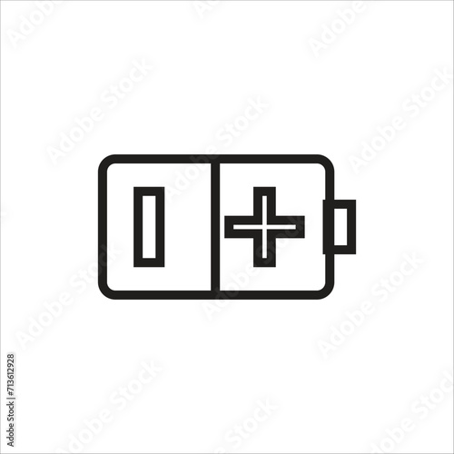 battery vector icon line template