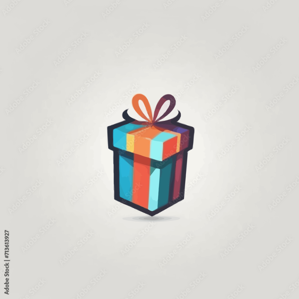 Fototapeta premium Gift Box Logo Background Very Cool Design