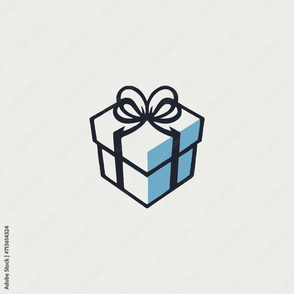 Obraz premium Gift Box Logo Background Very Cool Design