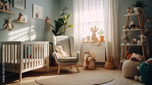 Babys Room With Crib, Rocking Chair, Dresser, and More, Baby Items
