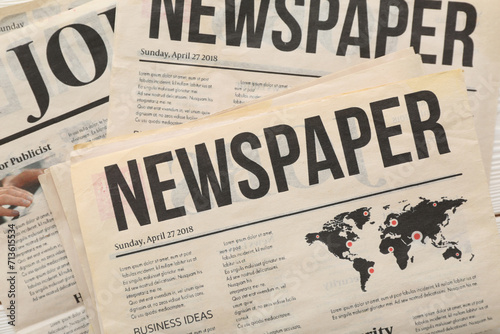 Morning newspapers as backg...