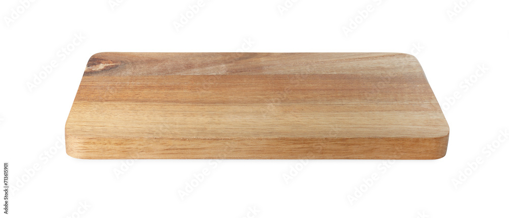 One wooden cutting board isolated on white One wooden cutting board isolated on white