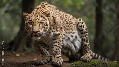 Tiger portrait of a leopard © Awais