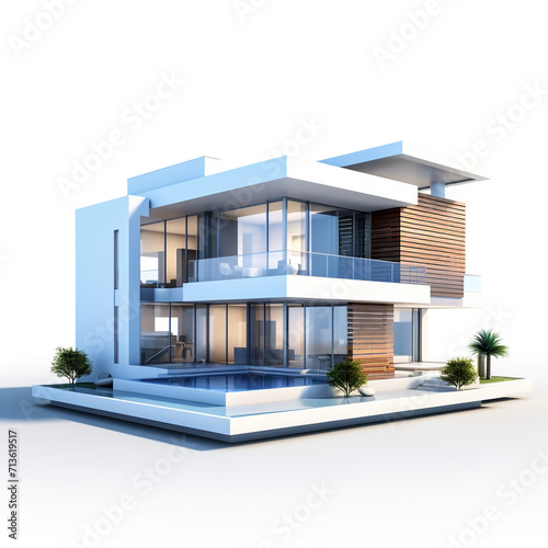 3d house isolated on white rendered generic © MALIK