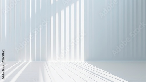 Realistic and minimalist blurred natural light windows  shadow overlay on wall paper texture  abstract background. Minimal abstract light white background for product presentation.