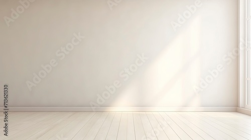 Realistic and minimalist blurred natural light windows  shadow overlay on wall paper texture  abstract background. Minimal abstract light white background for product presentation.