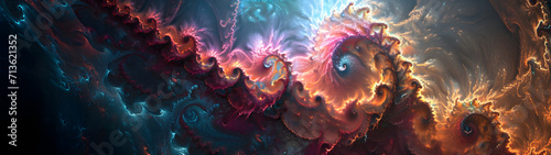 Vibrant fractals dance in a mesmerizing display of mother nature's intricate beauty