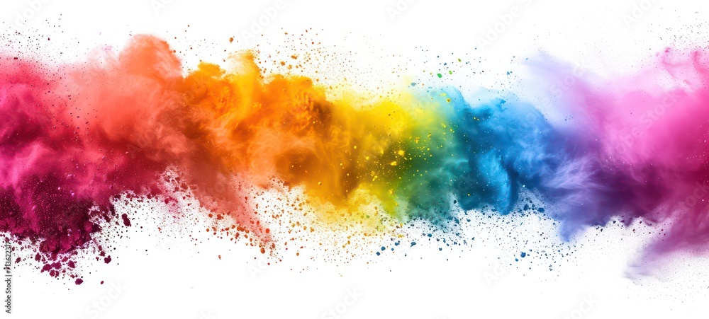 Fototapeta premium Multicolored blots on a white background