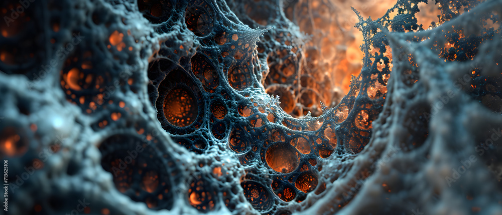 An ethereal portrayal of geometric complexity, the abstract structure ...