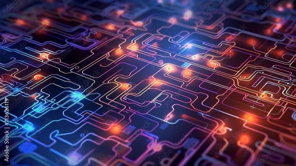 Abstract technology background Ideal for neural network Ai Generative Abstract technology background Ideal for neural network Ai Generative