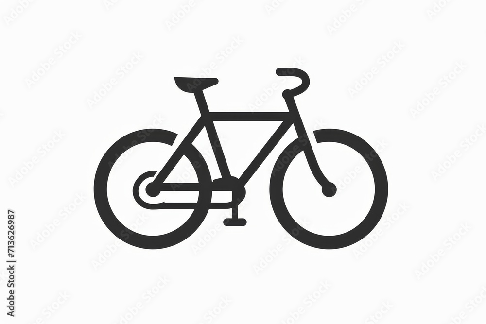 A sleek and classic black and white bicycle with a sturdy frame, two wheels, and various parts like the fork, handlebar, saddle, stem, and pedal, designed for transport and sport cycling on land A sleek and classic black and white bicycle with a sturdy frame, two wheels, and various parts like the fork, handlebar, saddle, stem, and pedal, designed for transport and sport cycling on land