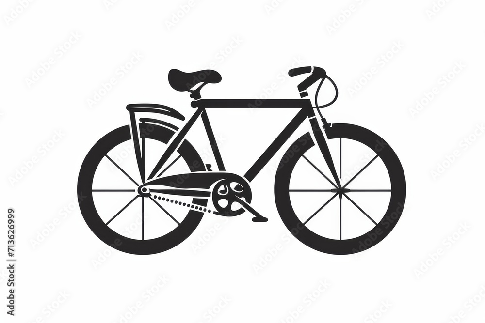 An iconic black and white image captures the sleek frame, spinning wheel, and essential components of a classic bicycle, evoking feelings of freedom, simplicity, and adventure