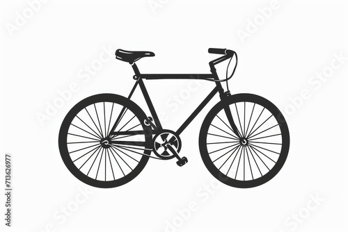 A sleek black and white bicycle with a sturdy frame and powerful gear system, ready to transport you through the open road with ease and grace