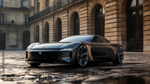 AI-Generated Luxury Car in Paris
