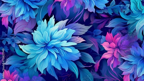 allover pattern digital design textile print floral Ai Generative