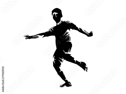 Soccer football players silhouette sports illustration 