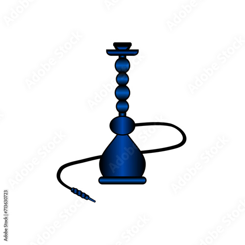 Hookah icon on white.