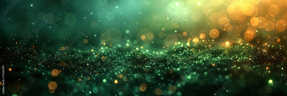 Glowing Green Grainy Texture Background Blurred, Background Image, Background For Banner, HD