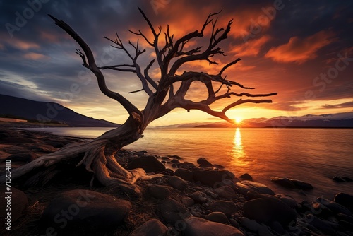 Tall Tree Standing Firm in Sandy Environment