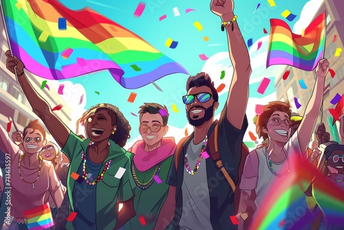 Harmony in Colors: Humans and Flags as Symbols of LGBT Pride, Diversity, and Homosexuality