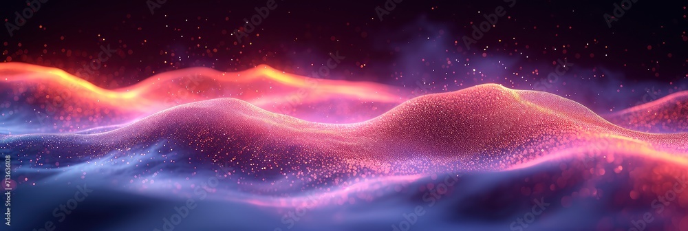 Purple Pink Glowing Blurred Abstract Gradient Wave, Background Image, Background For Banner, HD