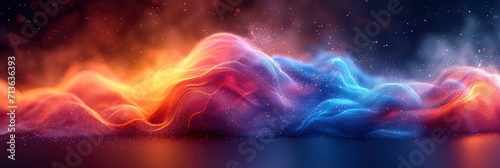 Red Blue White Fluid Colors Wave On Black Grainy  Background Image  Background For Banner  HD