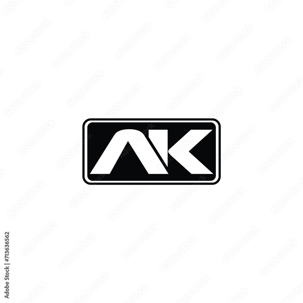 AK Letter Logo Design Template Vector. AK logo design template vector illustration. Modern letter AK logo design vector for business company AK Letter Logo Design Template Vector. AK logo design template vector illustration. Modern letter AK logo design vector for business company