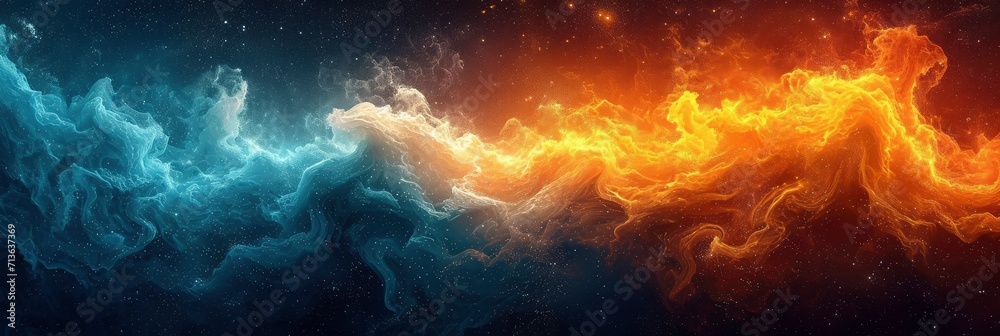 Teal Orange Abstract Grainy Gradient Background, Background Image, Background For Banner, HD