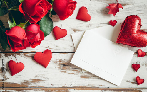 postcard, with blank spaces for adding personalized messages Valentine's Day greetings