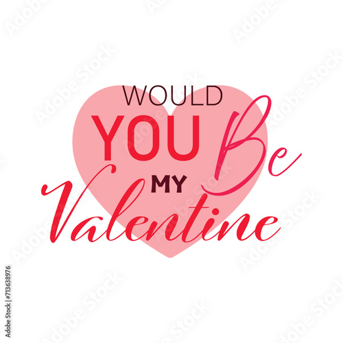 Pink heart and text WOULD Y...