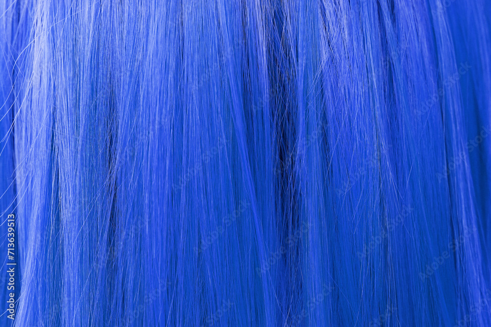 Fototapeta premium Blue hair color, background or texture