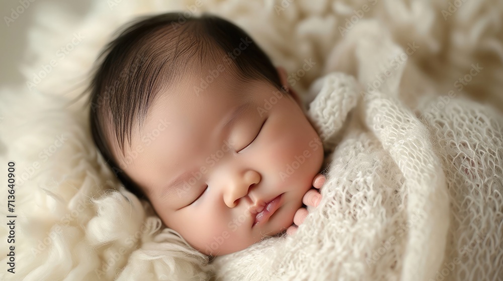 Asian beautiful newborn baby. Asian beautiful newborn baby.