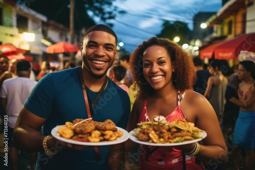 Santo Domingo Street Food Extravaganza  A Culinary Adventure Through Bustling Streets  Exploring the Delectable World of Dominican Flavors  from Empanadas to Tostones. A Vibrant Gastronomic Journey.  
